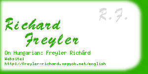 richard freyler business card